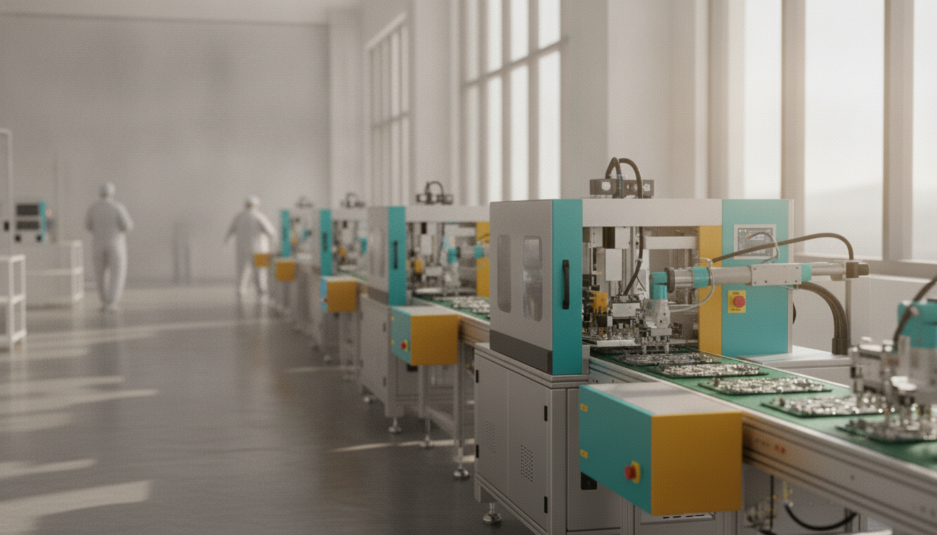 SMD dizgi sonrası kontrol edilen elektronik kartlar